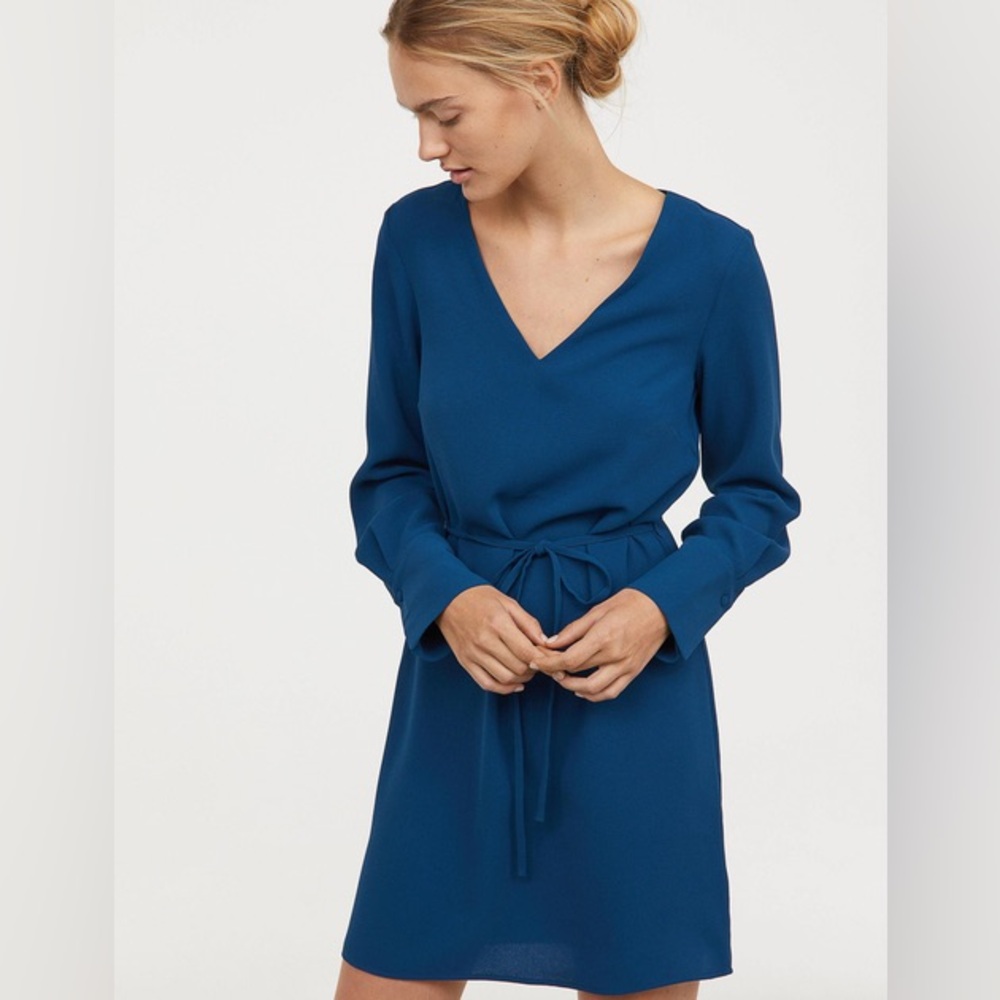 11 H&M women belted shirt dress/tunic - Size 0,ptp 16โ